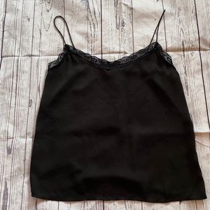 ***3/$15 📦*** Divided Black Lace Camisole Tank